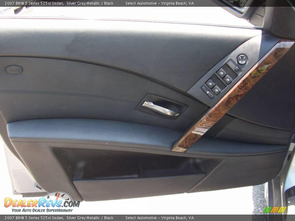 2007 BMW 5 Series 525xi Sedan Silver Grey Metallic / Black Photo #22
