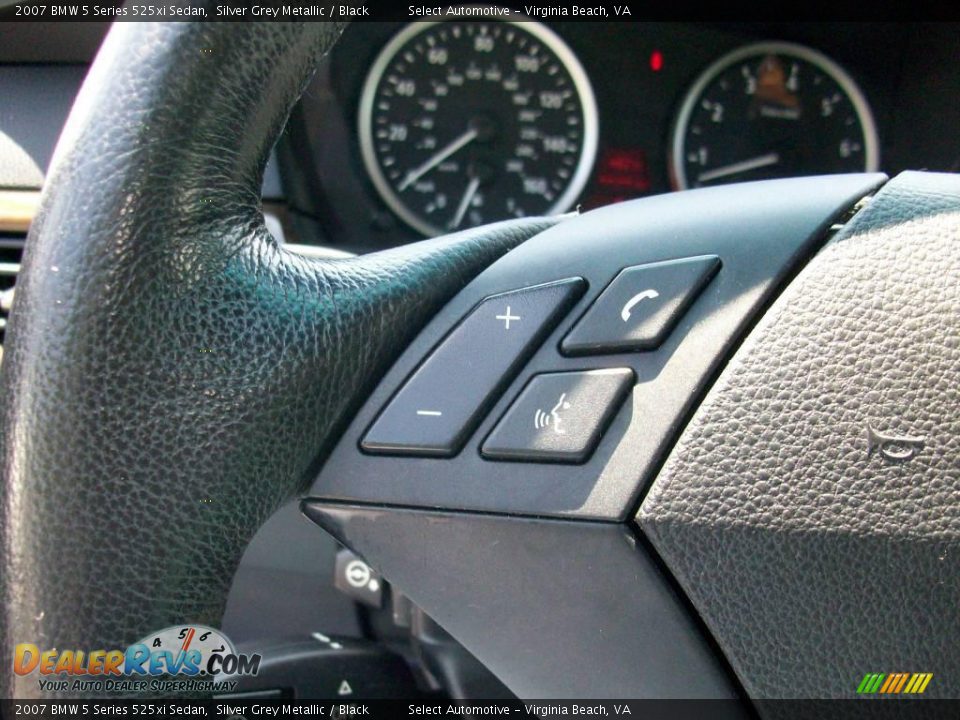 2007 BMW 5 Series 525xi Sedan Silver Grey Metallic / Black Photo #27