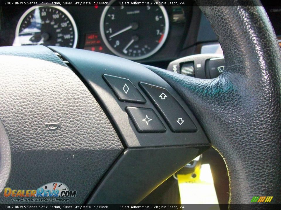2007 BMW 5 Series 525xi Sedan Silver Grey Metallic / Black Photo #28