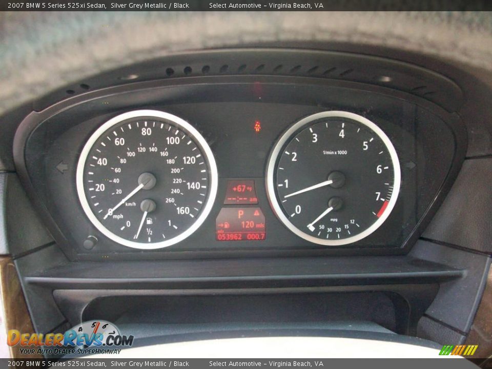2007 BMW 5 Series 525xi Sedan Silver Grey Metallic / Black Photo #30