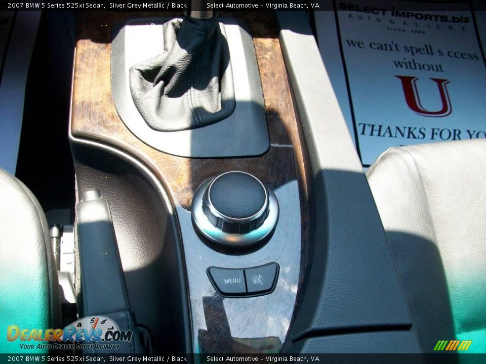 2007 BMW 5 Series 525xi Sedan Silver Grey Metallic / Black Photo #36