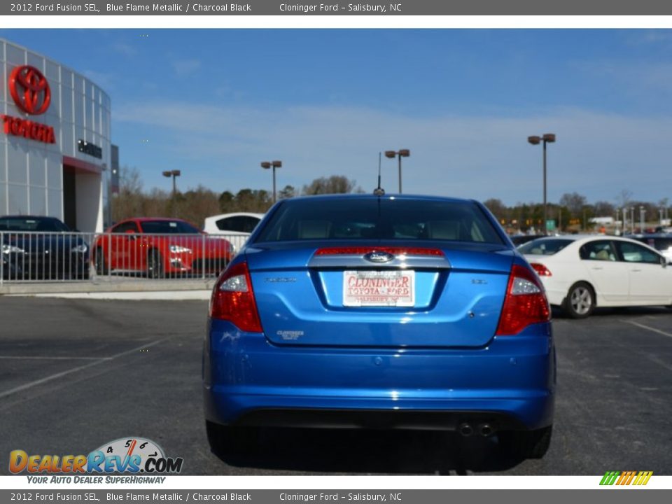 2012 Ford Fusion SEL Blue Flame Metallic / Charcoal Black Photo #5