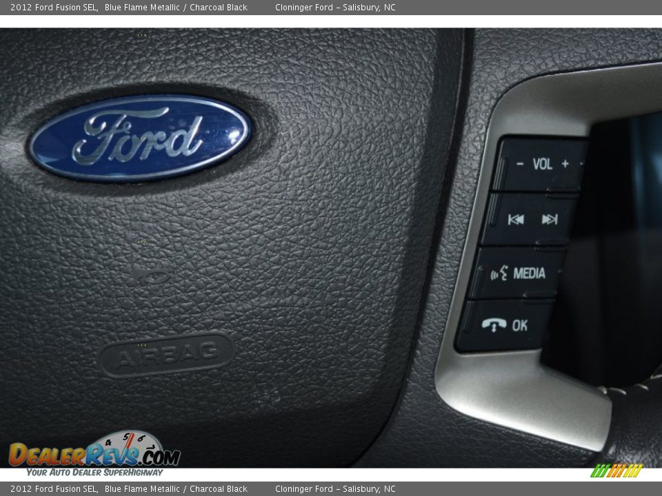 2012 Ford Fusion SEL Blue Flame Metallic / Charcoal Black Photo #27