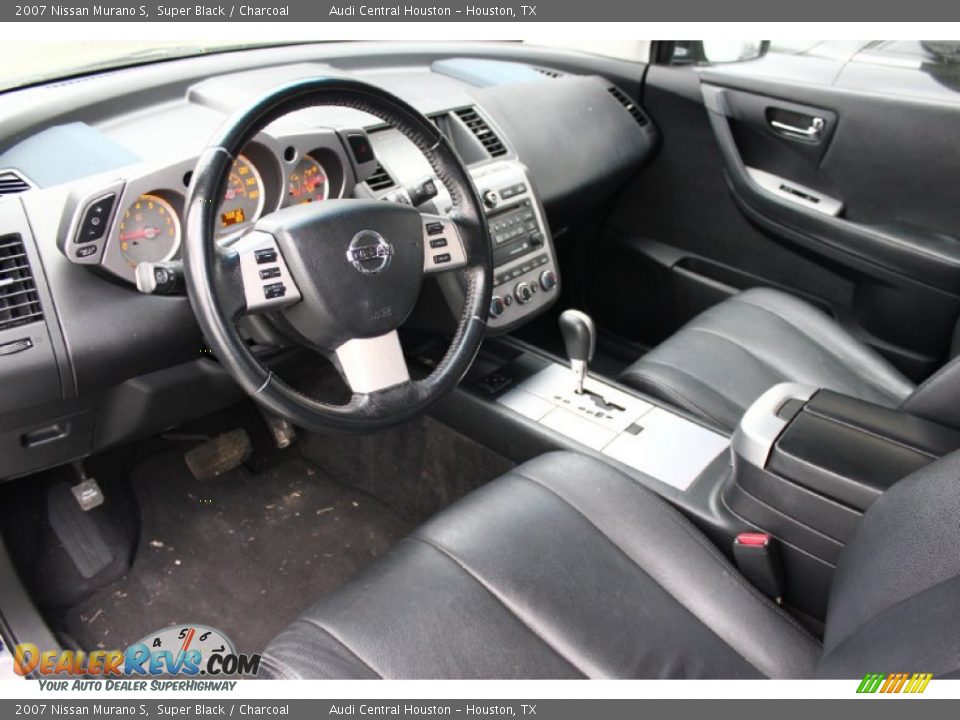 2007 Nissan Murano S Super Black / Charcoal Photo #10