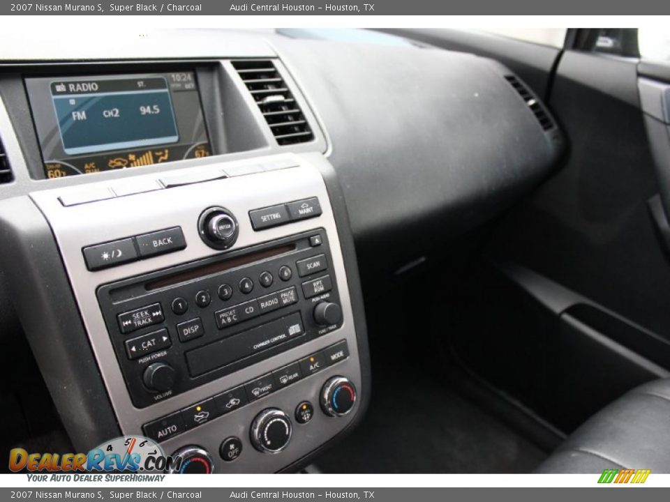 2007 Nissan Murano S Super Black / Charcoal Photo #12