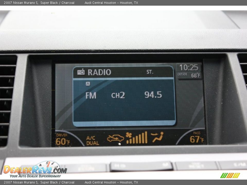 2007 Nissan Murano S Super Black / Charcoal Photo #14