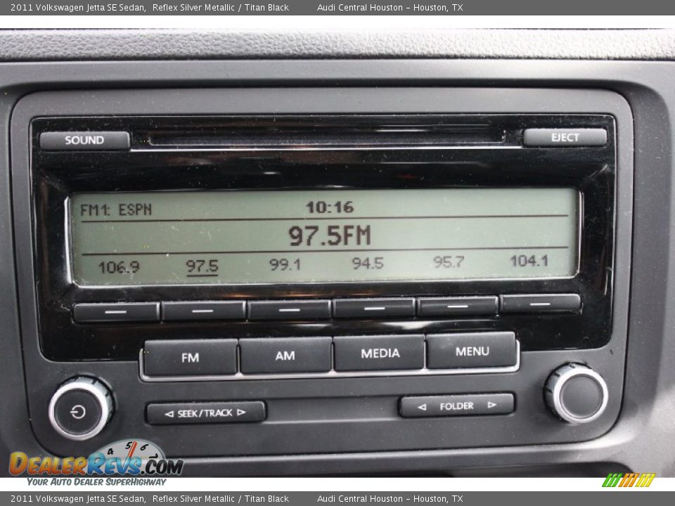 2011 Volkswagen Jetta SE Sedan Reflex Silver Metallic / Titan Black Photo #14
