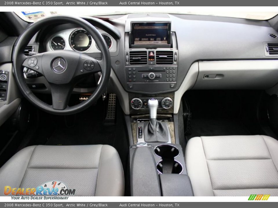 2008 Mercedes-Benz C 350 Sport Arctic White / Grey/Black Photo #30