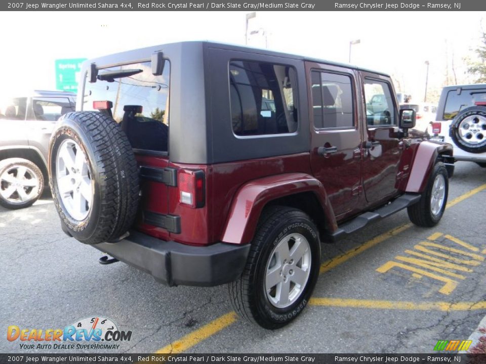 2007 Jeep Wrangler Unlimited Sahara 4x4 Red Rock Crystal Pearl / Dark Slate Gray/Medium Slate Gray Photo #6