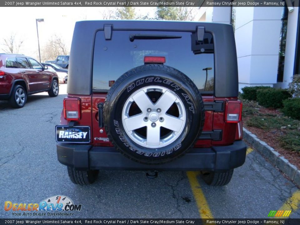 2007 Jeep Wrangler Unlimited Sahara 4x4 Red Rock Crystal Pearl / Dark Slate Gray/Medium Slate Gray Photo #7
