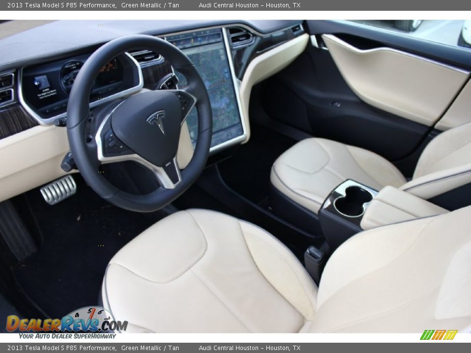 Tan Interior - 2013 Tesla Model S P85 Performance Photo #15