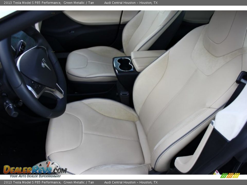 Front Seat of 2013 Tesla Model S P85 Performance Photo #16