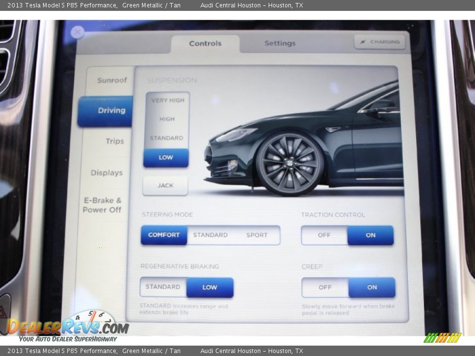Controls of 2013 Tesla Model S P85 Performance Photo #29