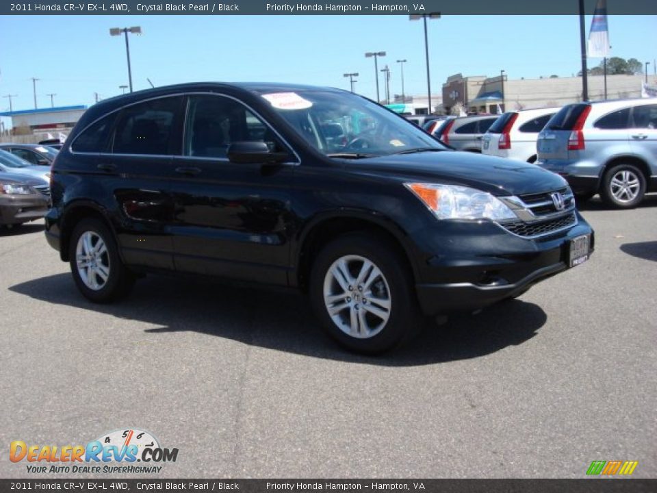 2011 Honda CR-V EX-L 4WD Crystal Black Pearl / Black Photo #2