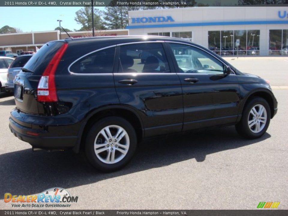 2011 Honda CR-V EX-L 4WD Crystal Black Pearl / Black Photo #4