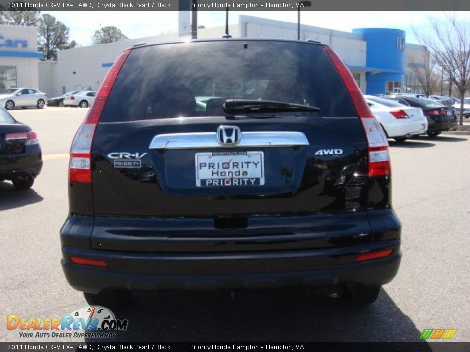 2011 Honda CR-V EX-L 4WD Crystal Black Pearl / Black Photo #5