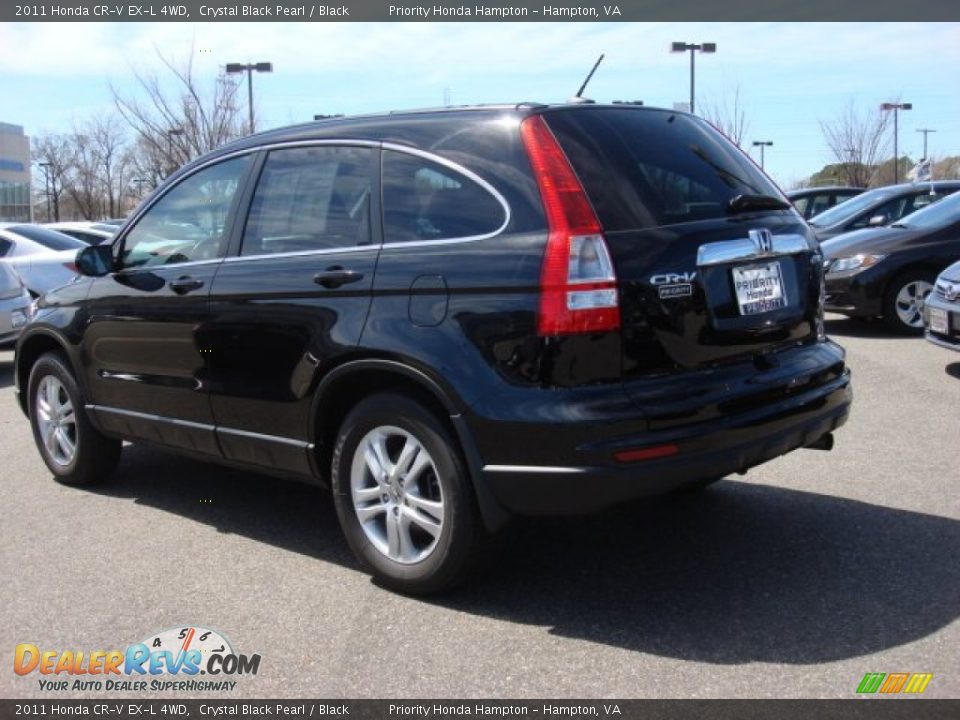2011 Honda CR-V EX-L 4WD Crystal Black Pearl / Black Photo #6
