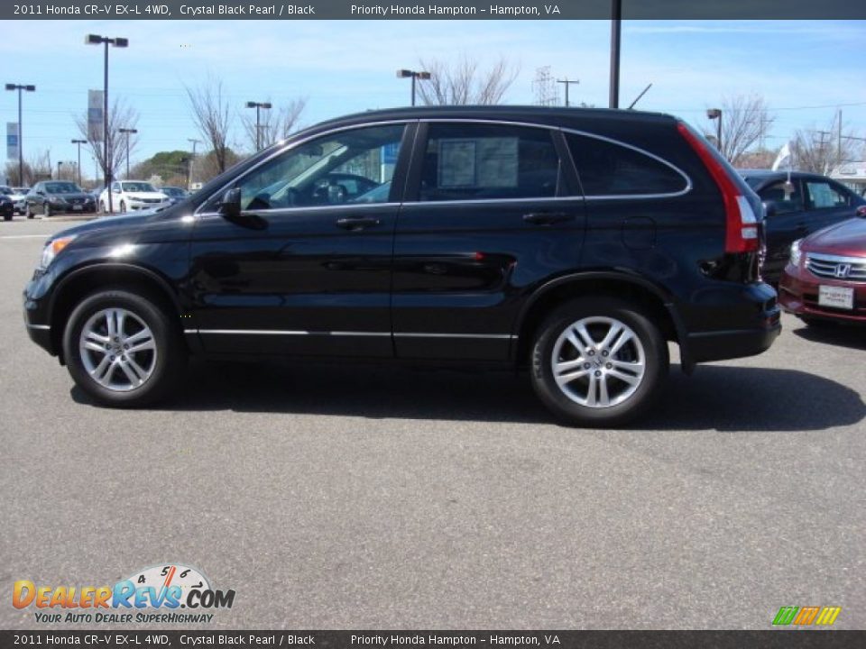 2011 Honda CR-V EX-L 4WD Crystal Black Pearl / Black Photo #7