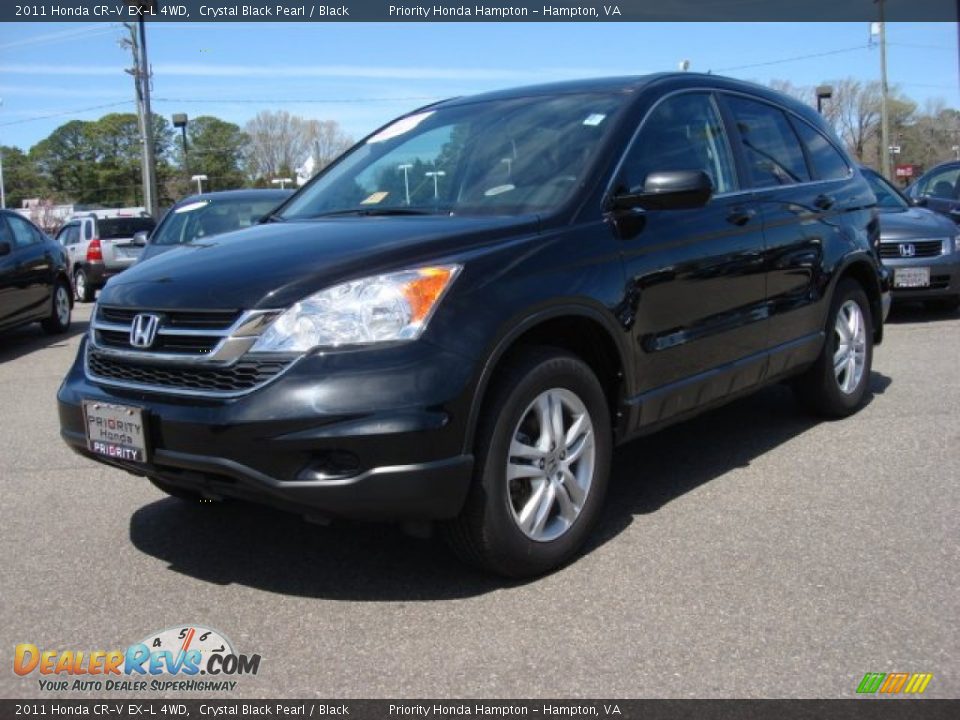 2011 Honda CR-V EX-L 4WD Crystal Black Pearl / Black Photo #8