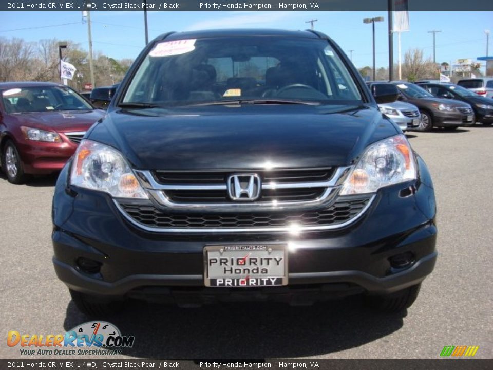 2011 Honda CR-V EX-L 4WD Crystal Black Pearl / Black Photo #9