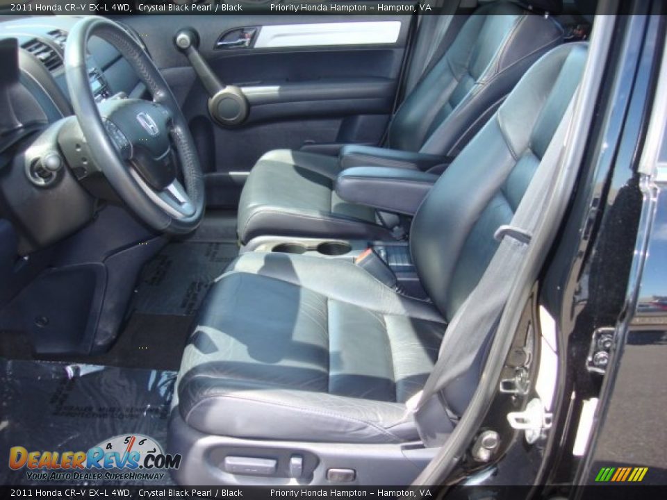 2011 Honda CR-V EX-L 4WD Crystal Black Pearl / Black Photo #10