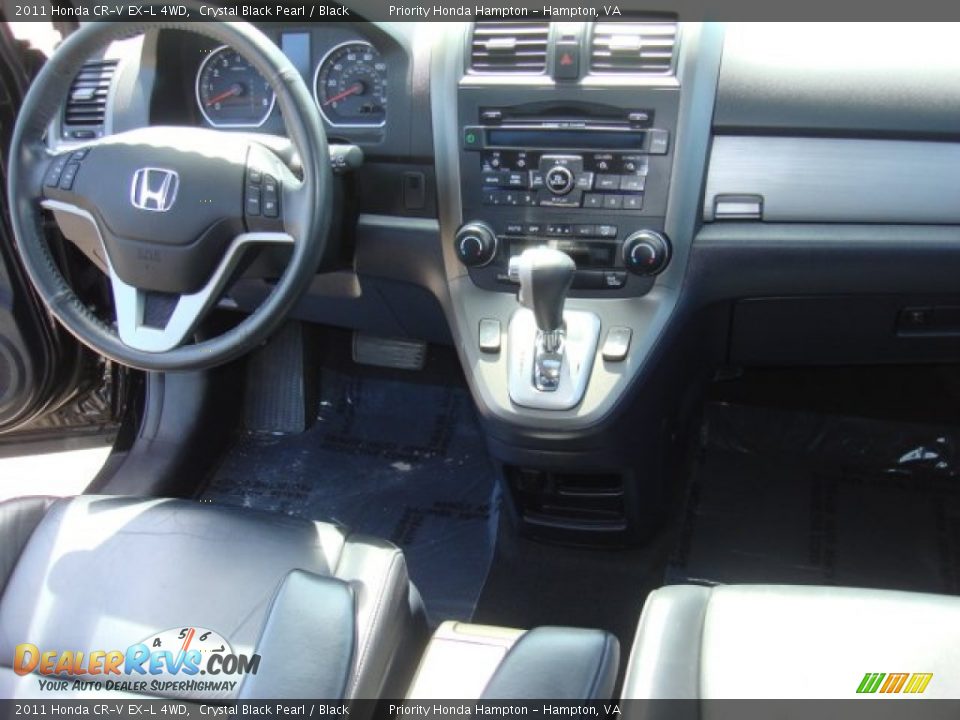 2011 Honda CR-V EX-L 4WD Crystal Black Pearl / Black Photo #14