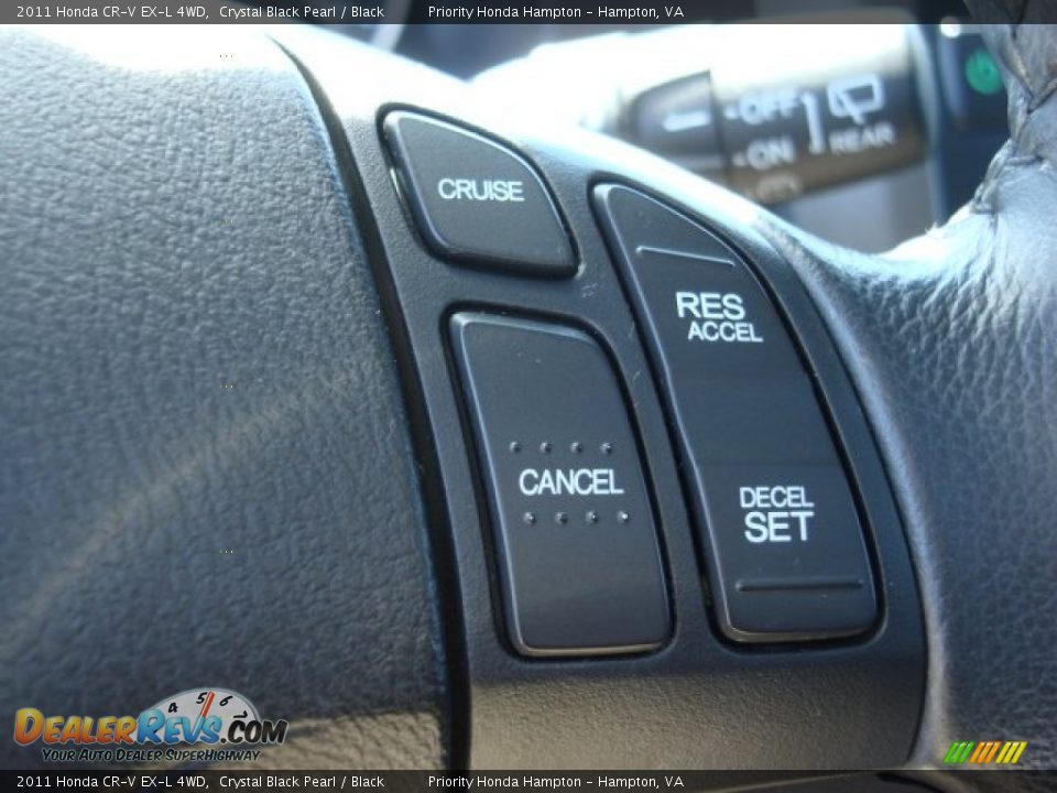 2011 Honda CR-V EX-L 4WD Crystal Black Pearl / Black Photo #22