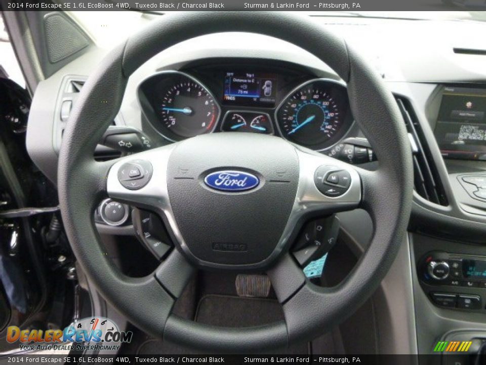 2014 Ford Escape SE 1.6L EcoBoost 4WD Tuxedo Black / Charcoal Black Photo #12