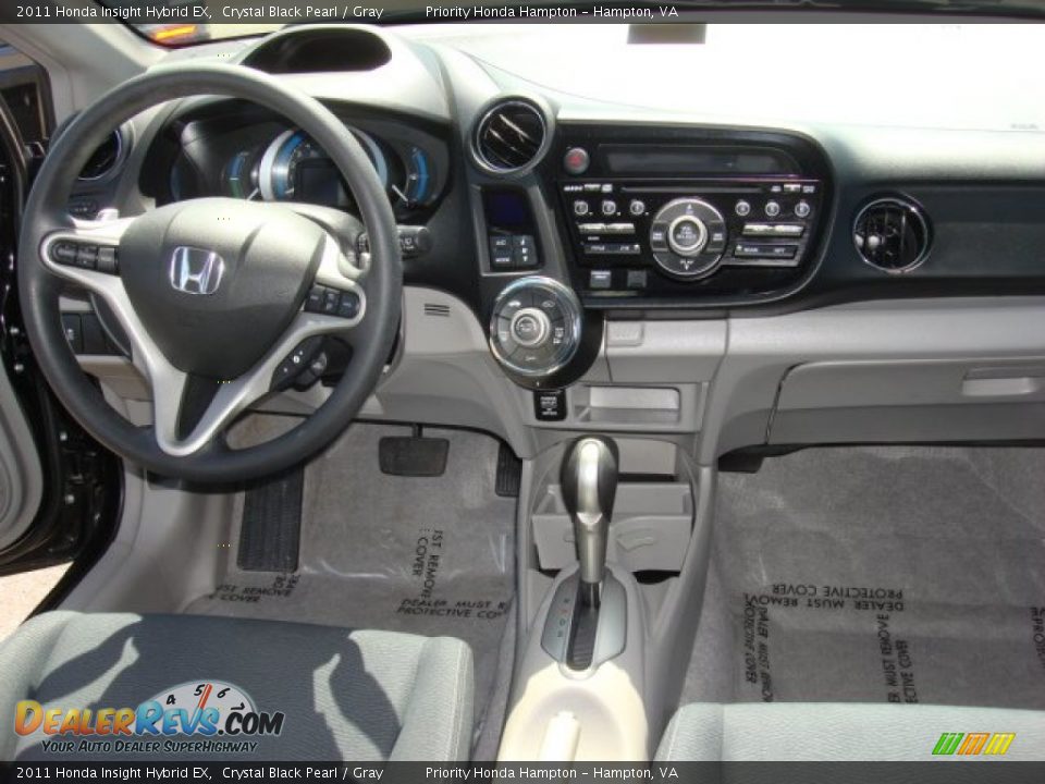 2011 Honda Insight Hybrid EX Crystal Black Pearl / Gray Photo #14