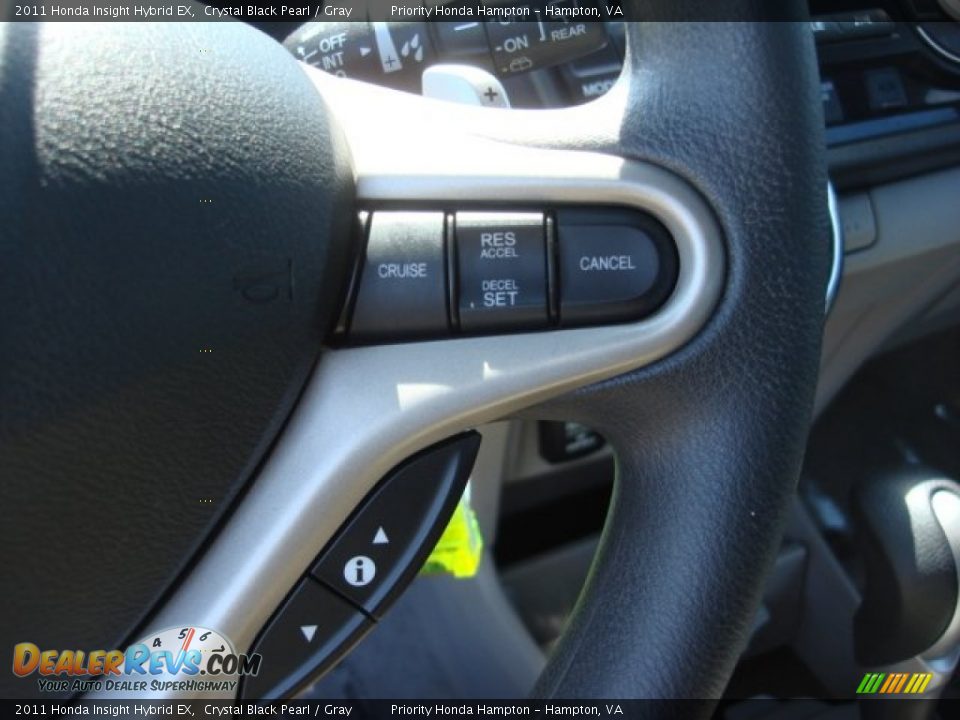 2011 Honda Insight Hybrid EX Crystal Black Pearl / Gray Photo #23