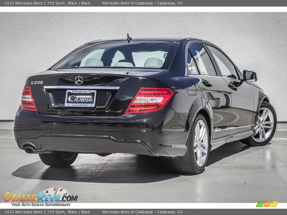 2013 Mercedes-Benz C 250 Sport Black / Black Photo #14
