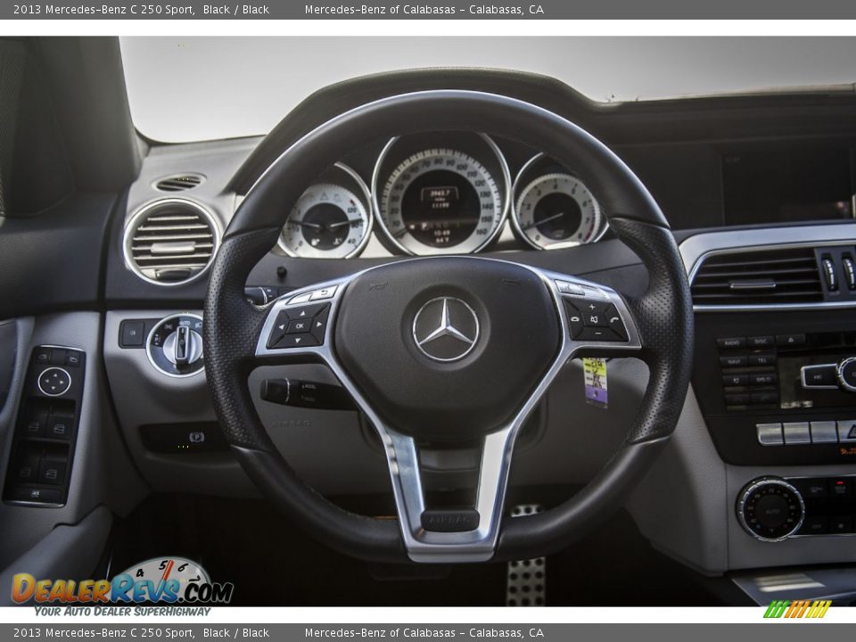 2013 Mercedes-Benz C 250 Sport Black / Black Photo #15