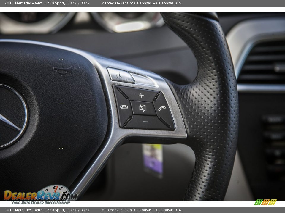 2013 Mercedes-Benz C 250 Sport Black / Black Photo #16