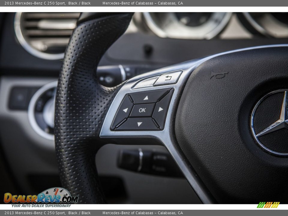 2013 Mercedes-Benz C 250 Sport Black / Black Photo #17