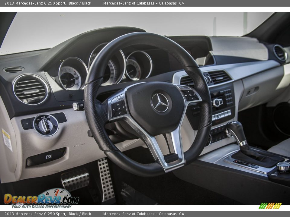 2013 Mercedes-Benz C 250 Sport Black / Black Photo #18