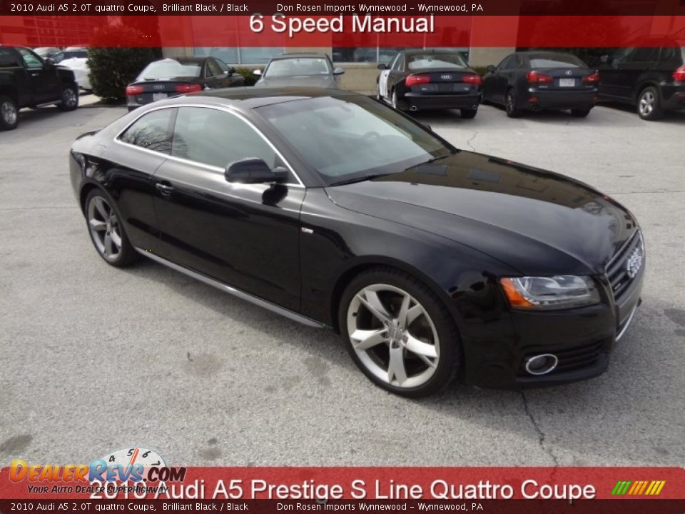 2010 Audi A5 2.0T quattro Coupe Brilliant Black / Black Photo #1