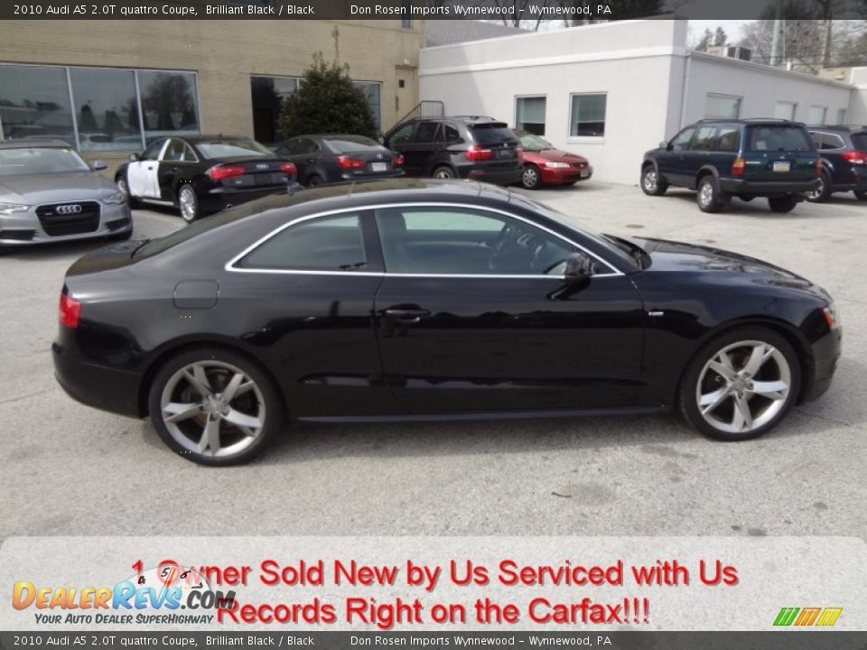 2010 Audi A5 2.0T quattro Coupe Brilliant Black / Black Photo #2