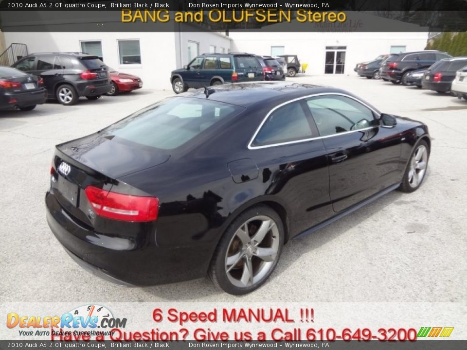 2010 Audi A5 2.0T quattro Coupe Brilliant Black / Black Photo #3