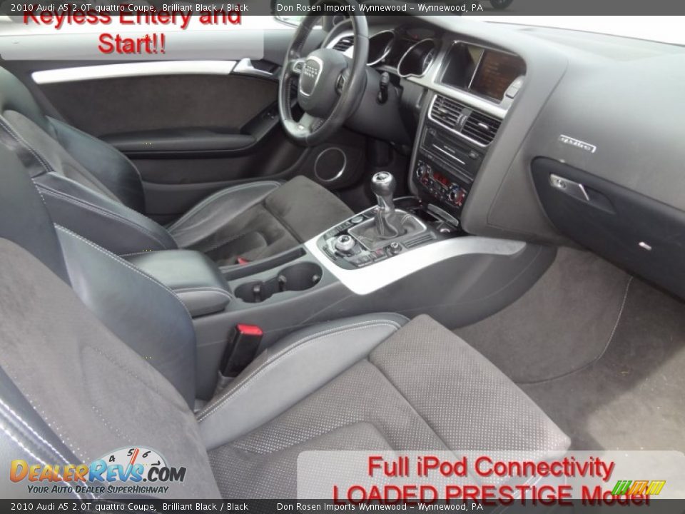 2010 Audi A5 2.0T quattro Coupe Brilliant Black / Black Photo #6