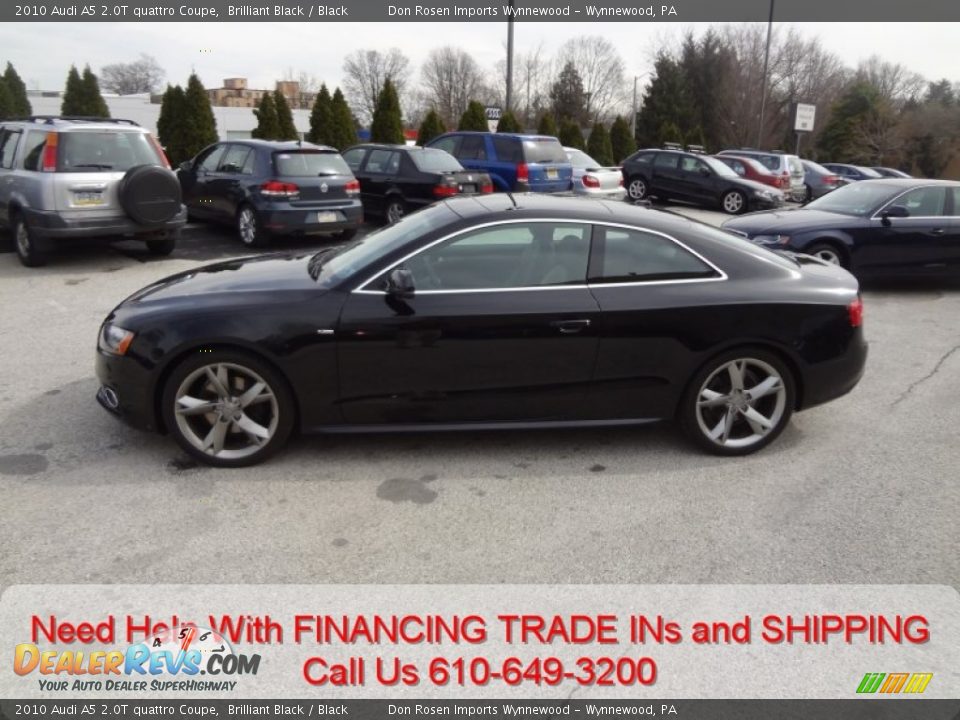 2010 Audi A5 2.0T quattro Coupe Brilliant Black / Black Photo #8