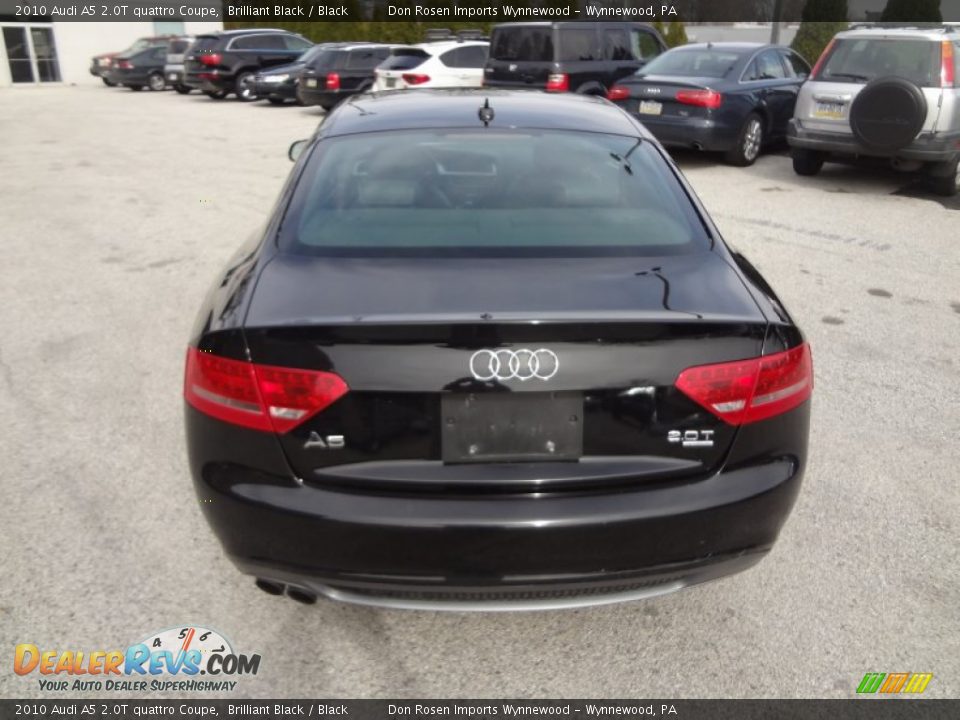 2010 Audi A5 2.0T quattro Coupe Brilliant Black / Black Photo #10