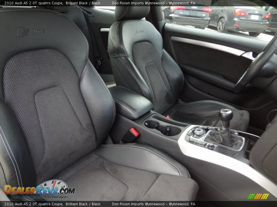 2010 Audi A5 2.0T quattro Coupe Brilliant Black / Black Photo #12