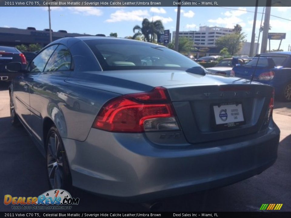 2011 Volvo C70 T5 Celestial Blue Metallic / Soverign Hide Calcite Leather/Umbra Brown Photo #3