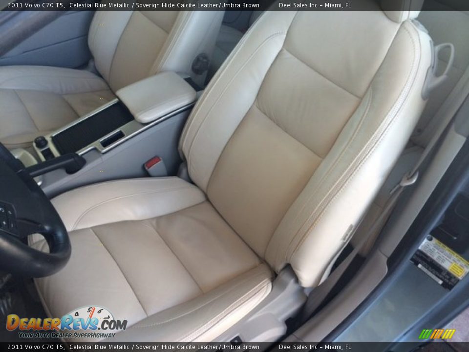 2011 Volvo C70 T5 Celestial Blue Metallic / Soverign Hide Calcite Leather/Umbra Brown Photo #9