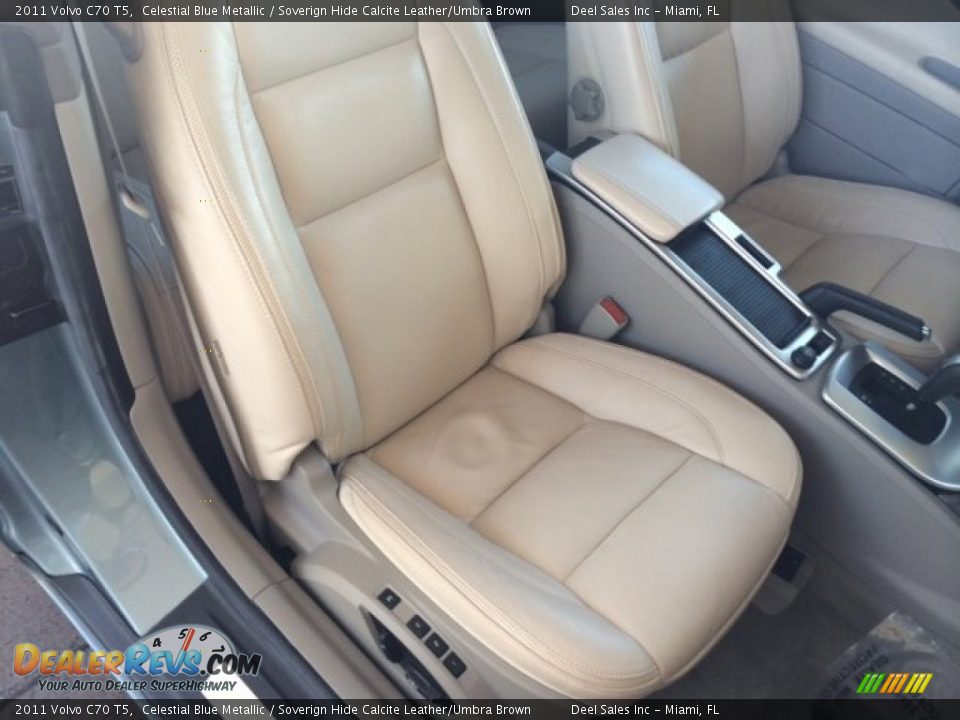 2011 Volvo C70 T5 Celestial Blue Metallic / Soverign Hide Calcite Leather/Umbra Brown Photo #10
