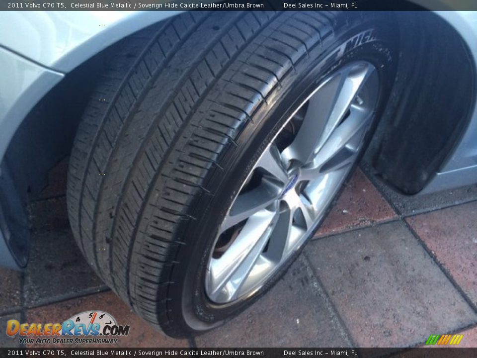 2011 Volvo C70 T5 Celestial Blue Metallic / Soverign Hide Calcite Leather/Umbra Brown Photo #13