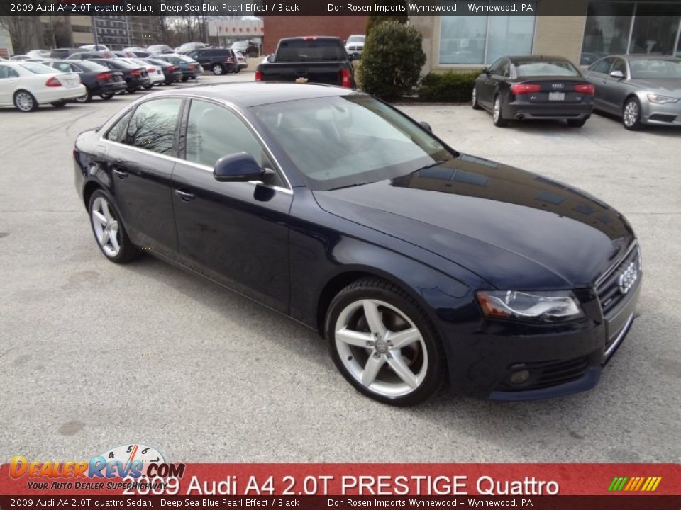 2009 Audi A4 2.0T quattro Sedan Deep Sea Blue Pearl Effect / Black Photo #1