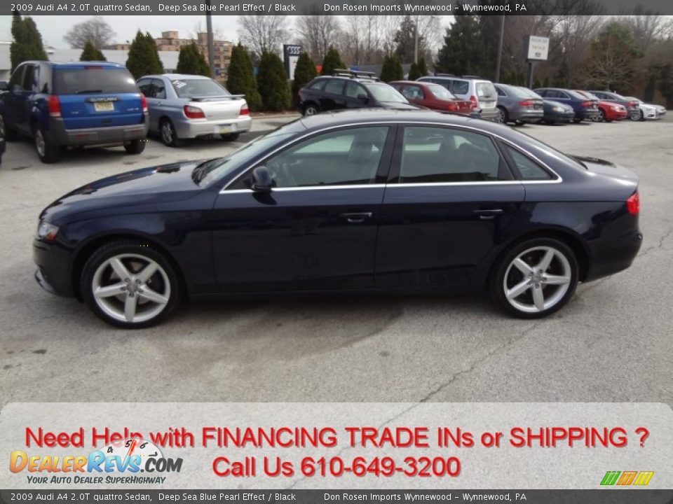 2009 Audi A4 2.0T quattro Sedan Deep Sea Blue Pearl Effect / Black Photo #8
