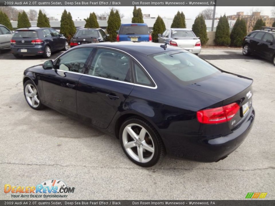 2009 Audi A4 2.0T quattro Sedan Deep Sea Blue Pearl Effect / Black Photo #9