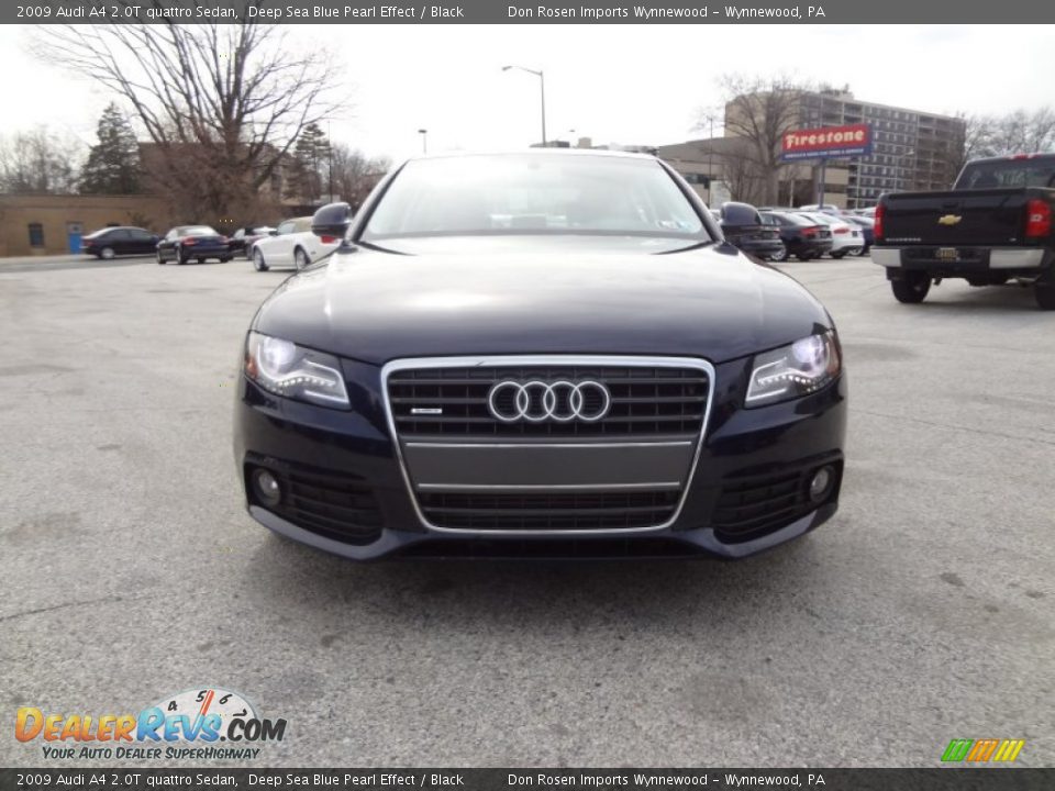 2009 Audi A4 2.0T quattro Sedan Deep Sea Blue Pearl Effect / Black Photo #11